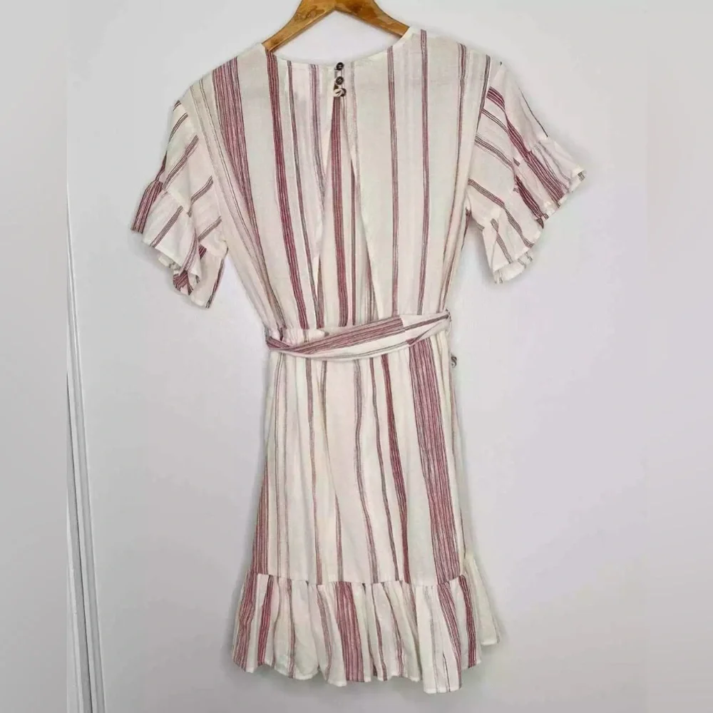 New Lost + Wander Women’s Marian Stripe Ruffle Minidress, - Picture 3 of 7